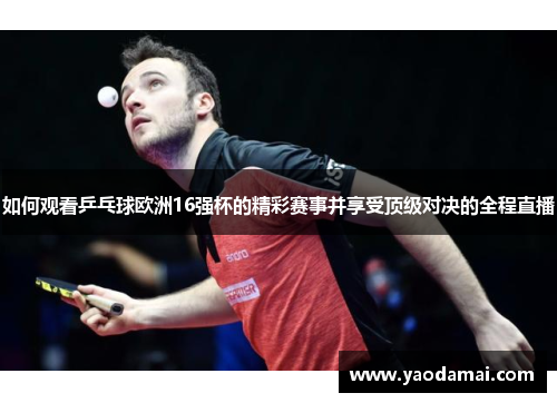 如何观看乒乓球欧洲16强杯的精彩赛事并享受顶级对决的全程直播